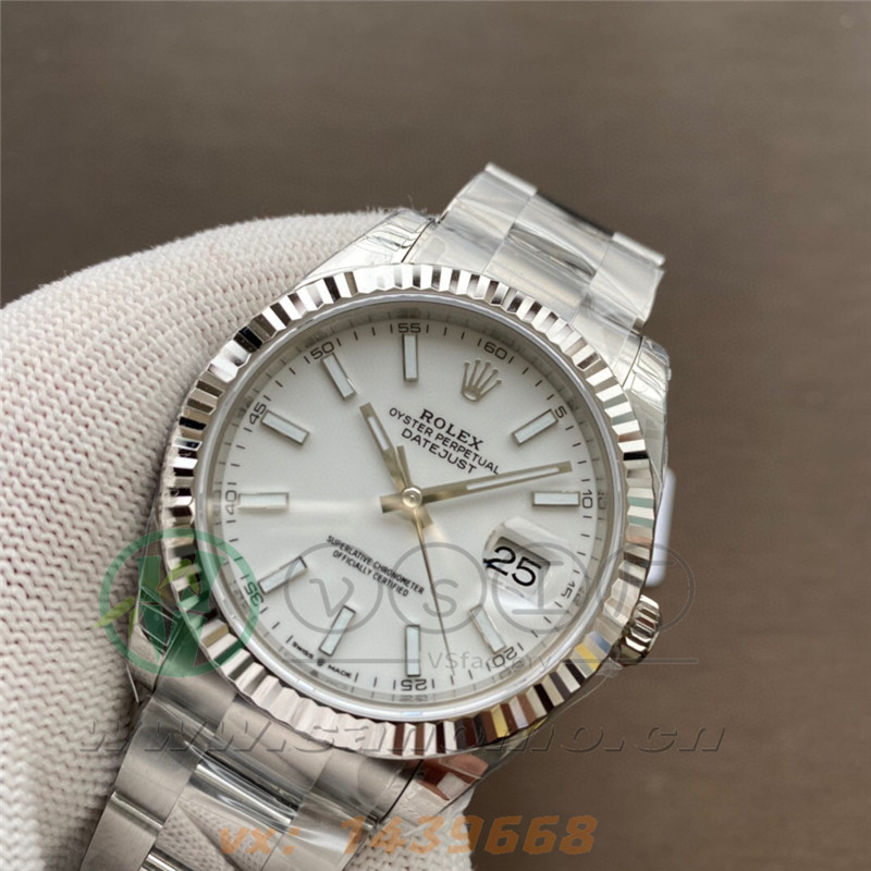 VS廠勞力士日志41mm陶瓷白面三銖帶「3235機(jī)芯」產(chǎn)品展示